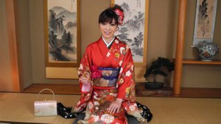 JapanHDV Yuria Tominaga in kimono gets things on her pussy