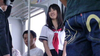 JapanHDV Pretty schoolgirl likes to travel with trains