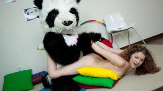 Panda Fuck presents Sporty sexy teen fucks with funny Panda
